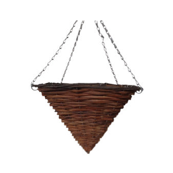 Local Rattan Hanging Basket Square 12"