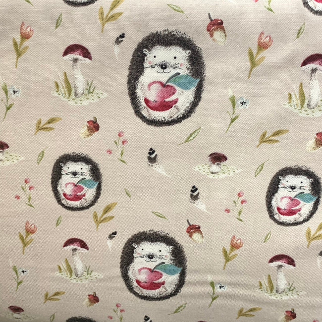 Hedgehog forest fabric