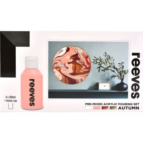 Reeves - Pre-Mixed Pouring Acrylic Paint Set - Autumn