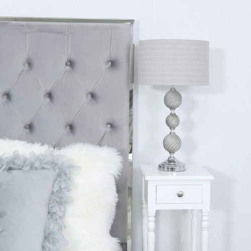 CIMC Value Three Ceramic Ball Table Lamp With Silver Shade