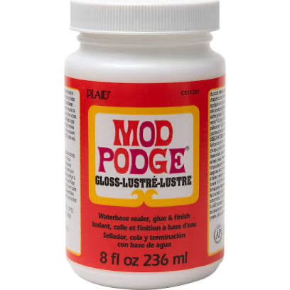 Mod Podge 8 oz Waterbase Sealer, Glue and Finish, Gloss
