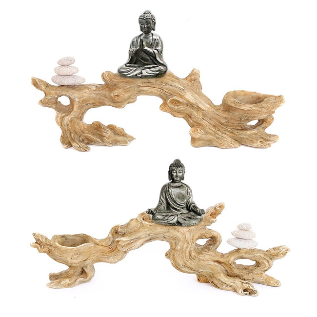 BUDDHA ON BRANCH TEALIGHT CANDLE HOLDERS
