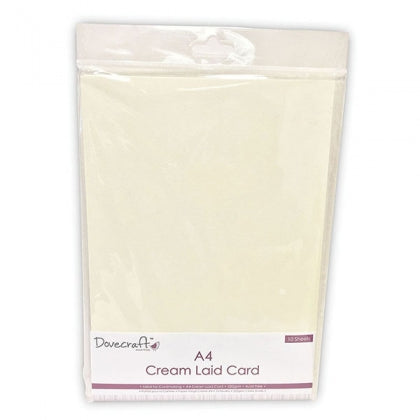 A4 Cream Laid Card 220gsm 10 Shts