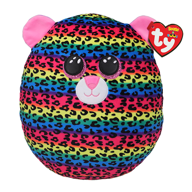 TY 14”SQUISH-A-BOO Dotty MULTICOLOR LEOPARD