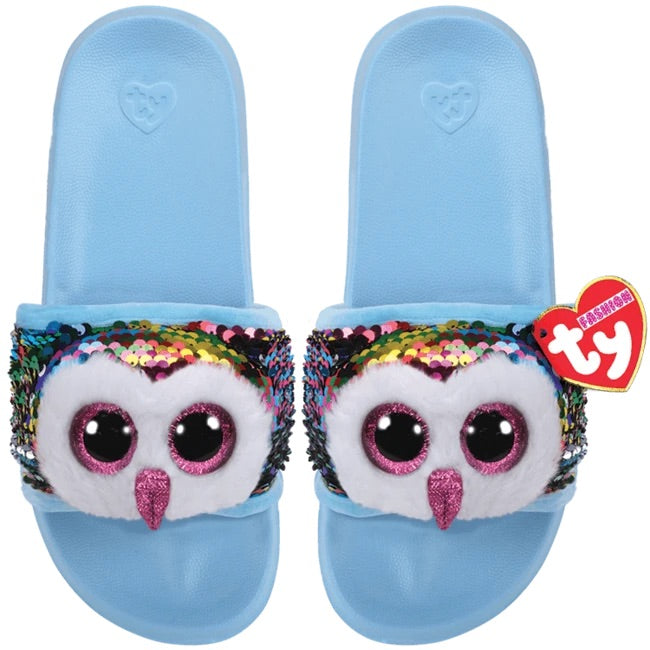 TY Reversible Sequin Pool Slides - Owen Owl