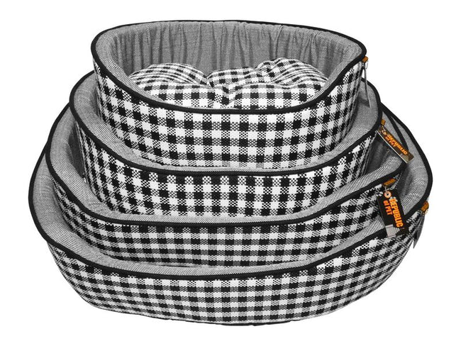Republic of Pet McClean Black Checkerboard Dog Bed