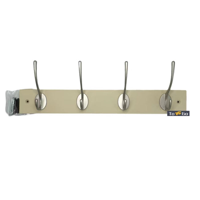 Headbourne 4 Hook Nickle On Cream Board