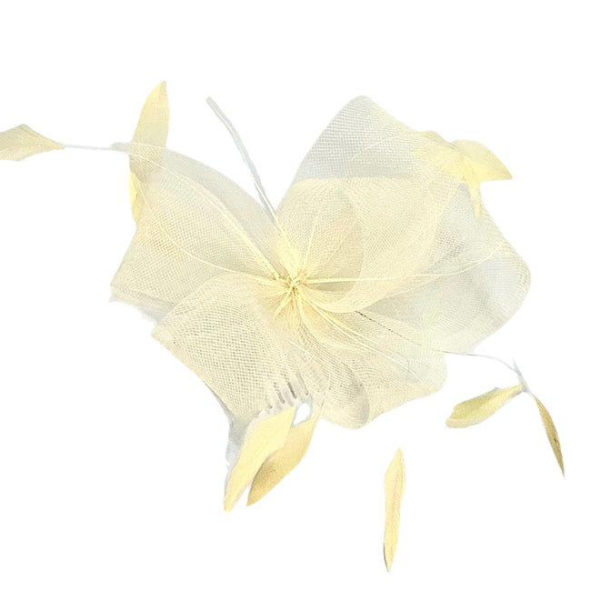Cream Mesh Headpiece