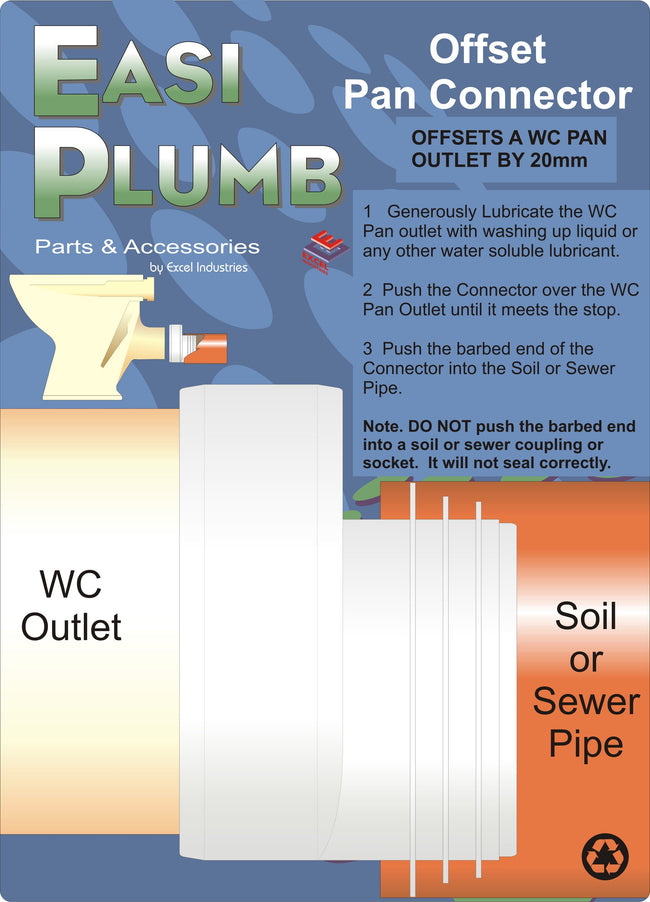Easi Plumb 4" Offset Pan Connector