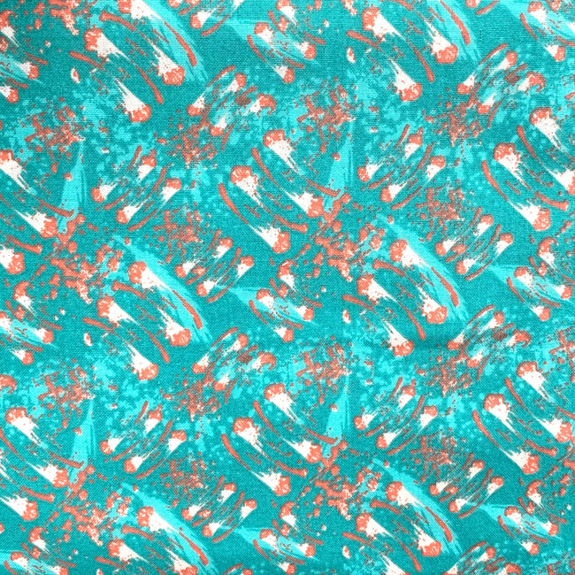 Bloom Turquoise Blender Fabric