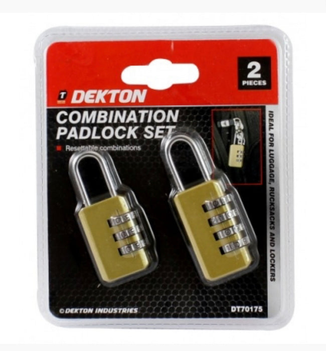 Dekton 2pc COMBINATION PADLOCKS