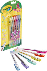 Crayola Glitter Gel Pens, Pack of 6