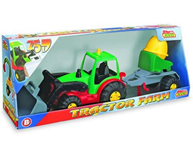 AVC AVC5197 66 x 16 x 25 cm Tractor with Trailer and Concrete Mixer in Box