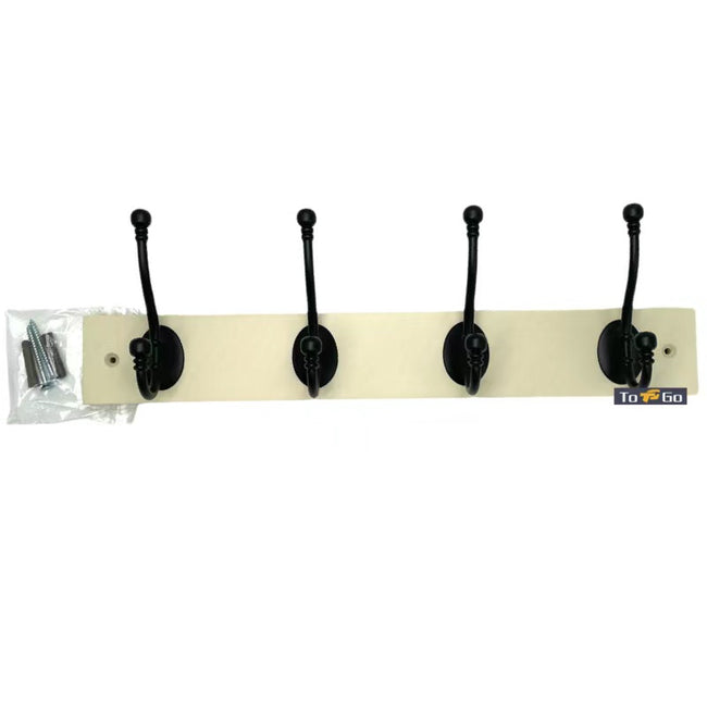 Headbourne 4 B/END RND H&C HOOK BLK ON CREAM BLOC BOARD