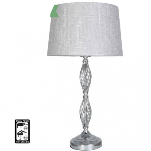 Value Wire Ball Table Lamp With Light Grey Shade