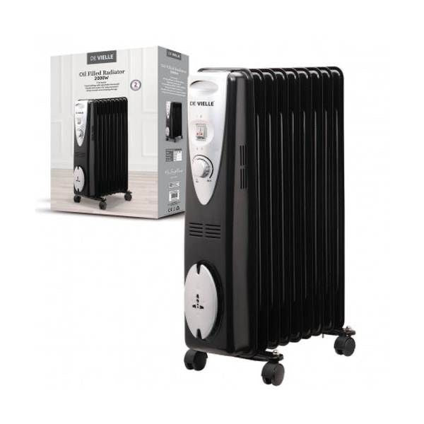 De Vielle Premium 9 Fin Oil Filled Radiator 2000w