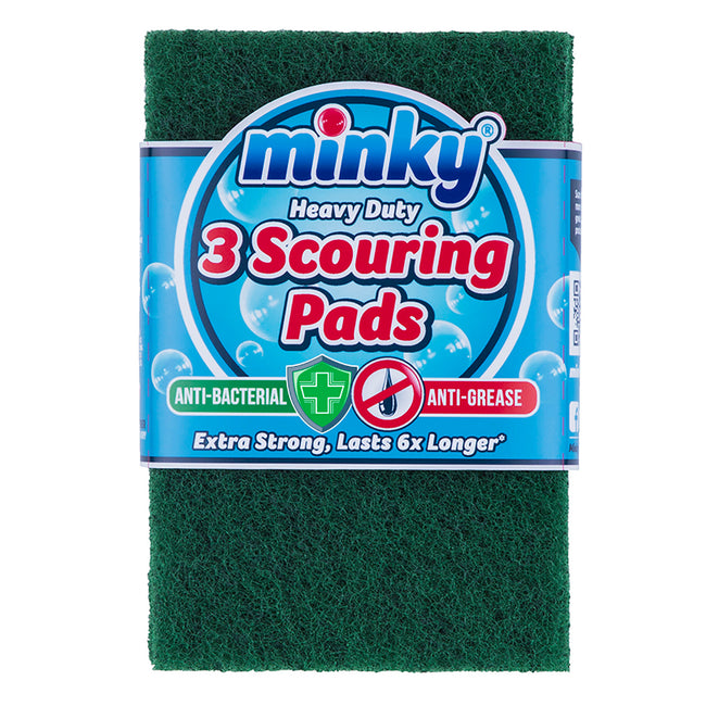 Pack of 3 Minky Heavy Duty Scouring Pads