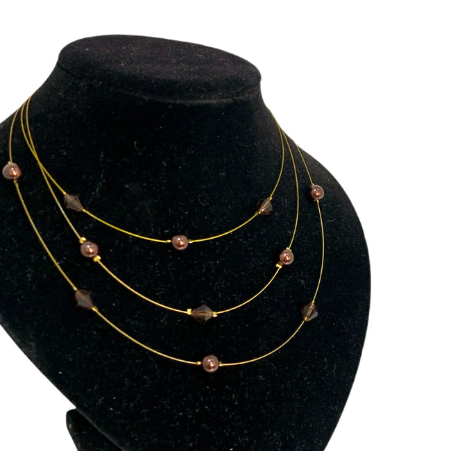 Gold Crystal Necklace
