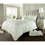 Gaveno Cavailia Alford Pintucks Style Luxurious Duvet Cover Sets Quilt Cover Sets Bedding Sets with Pillowcases Cream King