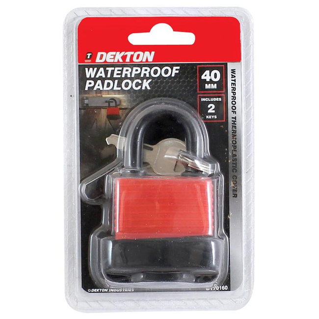 DEKTON WATERPROOF PADLOCK 40MM
