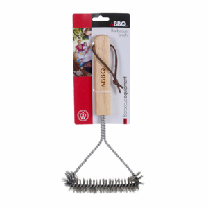 BARBECUE BRUSH STAINLESS STEEL 30X14CM