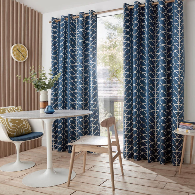 Orla Kiely House Linear Stem Whale Eyelet Curtains