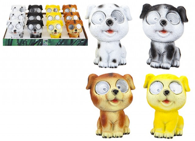 DOG SOLAR LIGHTS 4 ASSORTED COLOURS