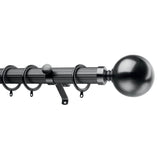 Crown Curtain Tracks Viscount 28mm Pole Antique Silver 200cm