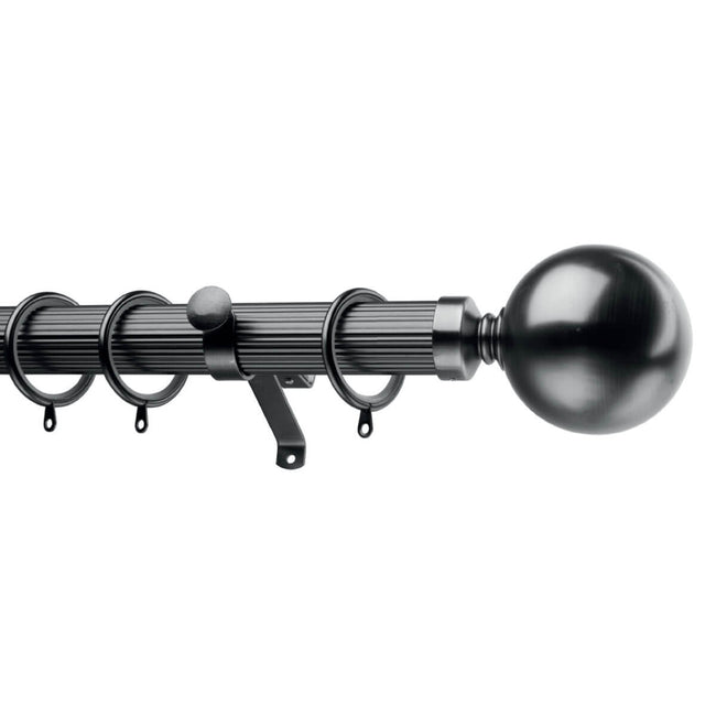 Crown Curtain Tracks Viscount 28mm Pole Antique Silver 200cm