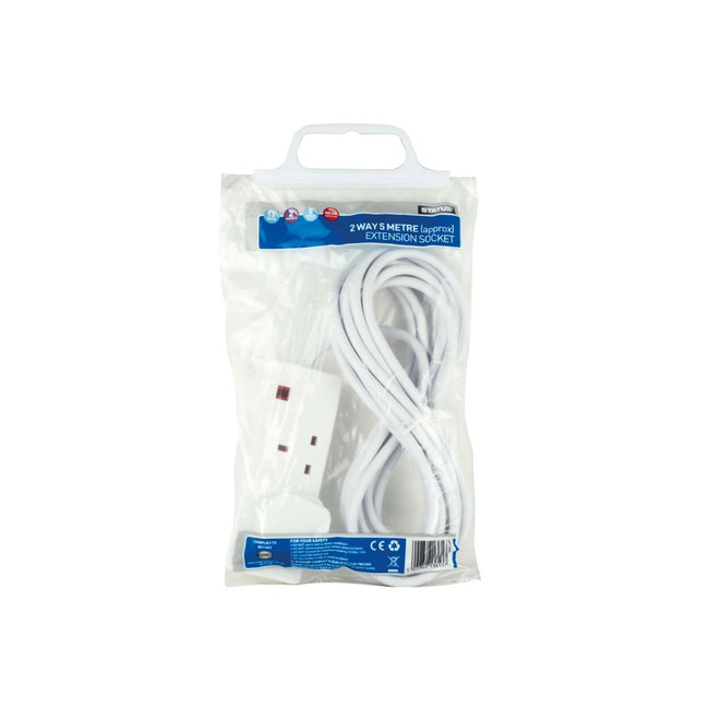 Extension Lead 2 Socket - 5 Metre