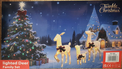 Light up Reindeer family