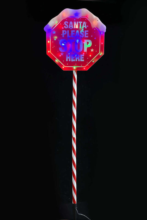 SANTA STOP HERE SIGN