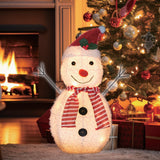 22" Lit Tinsel Snowman
