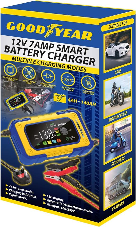 Goodyear 12V 7Amp Battery Charger