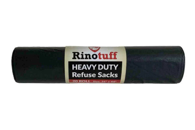 Rinotuff Black Sacks 20 Pack