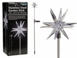 Stainless Steel Garden Stick <Star> with Solar Cell& LED