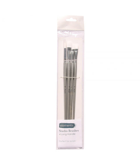 Elements Studio Brush – Set of 4 Long Handle