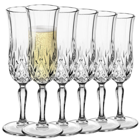 RCR Oasis Crystal Champagne Flutes Glasses, 160 ml