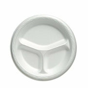 Leisuretime 10PCS Polystyrene Plates 3 Compartments