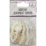 DOVECRAFT ADHESIVE SENTIMENT TOPPERS
