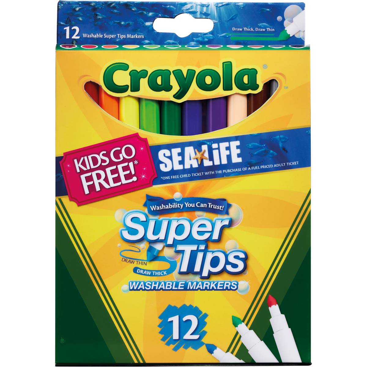 Crayola Supertips Superwashable Felt Tips 12 Pack– ToGo Retail Store