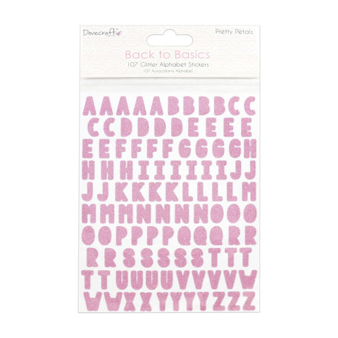 Dovecraft Back to Basics Pretty Petals - Card Craft Decorative Alphabet Stickers