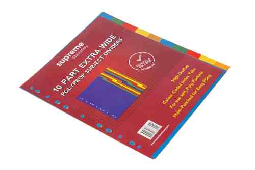Supreme 10 Part Extra Wide Subject Dividers
