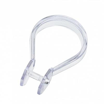 EUROSHOWERS CLIP-ON CURTAIN RINGS CLEAR (12 PCS)