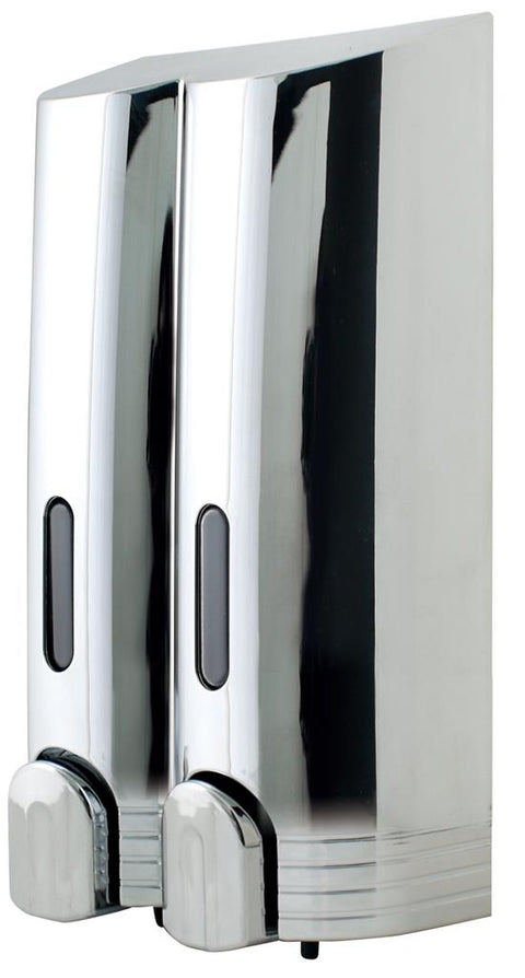EUROSHOWERS TALL CHROME DOUBLE DISPENSER