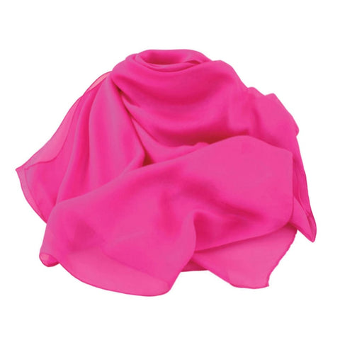Long Silk Chiffon Scarf