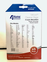 4 YOUR HOME PHILIPS - ELECTROLUX MICROFIBRE VACUUM CLEANER BAGS X 5 | MFB328