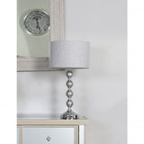 Value Four Ceramic Ball Lamp With Light Grey Shade