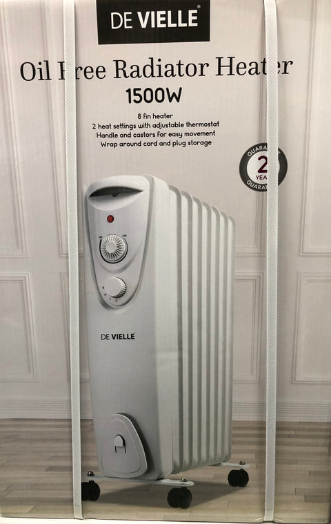 De Vielle Oil Free Radiator Heater 1500w