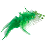 Green Feather Pearl Headpiece